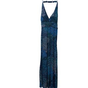 Christina Love🤍 Long Maxi Dress 
Size: S / Style: Halter / Color: Blue, Green